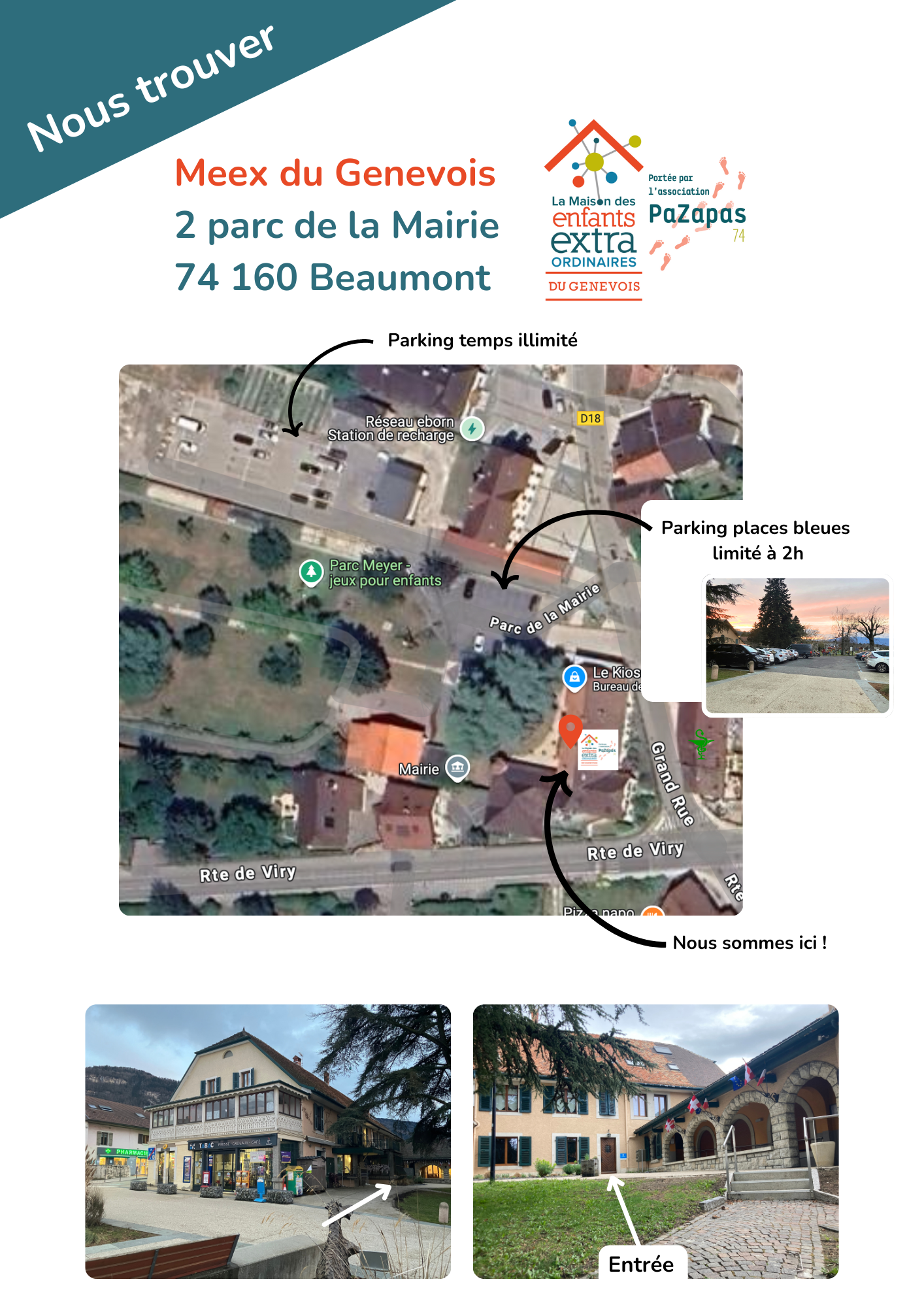Plan d'accès MEEX du Genevois à Beaumont